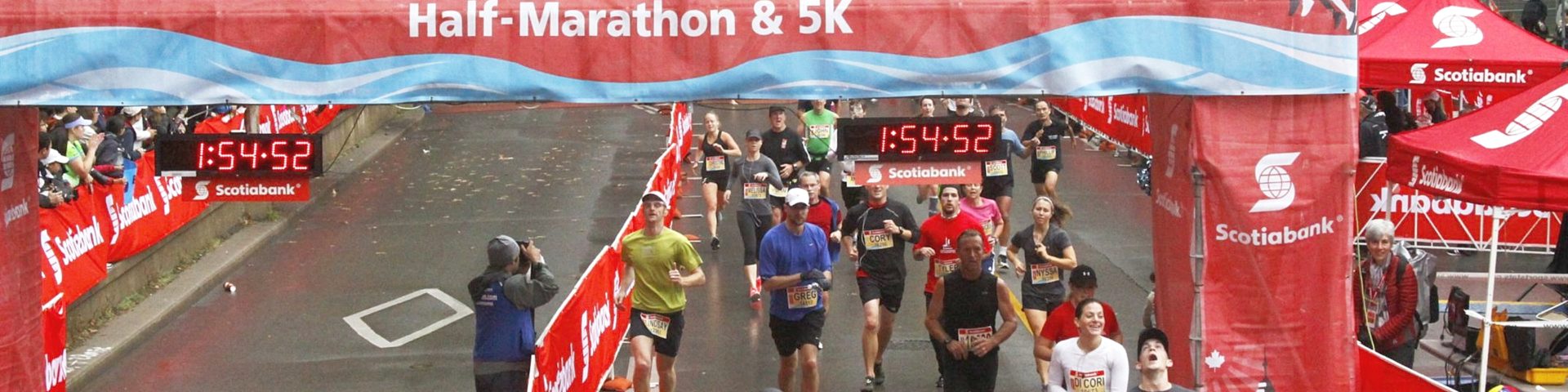 Finishing my first half marathon at the Scotiabank Waterfront marathon in 2012, the first part of my journey from couch to half-ironman
