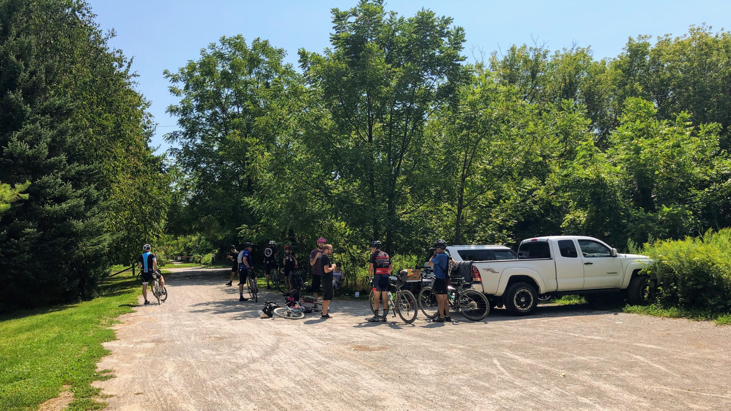 Aid station along the Cannonball 300 just outside of Port Dover