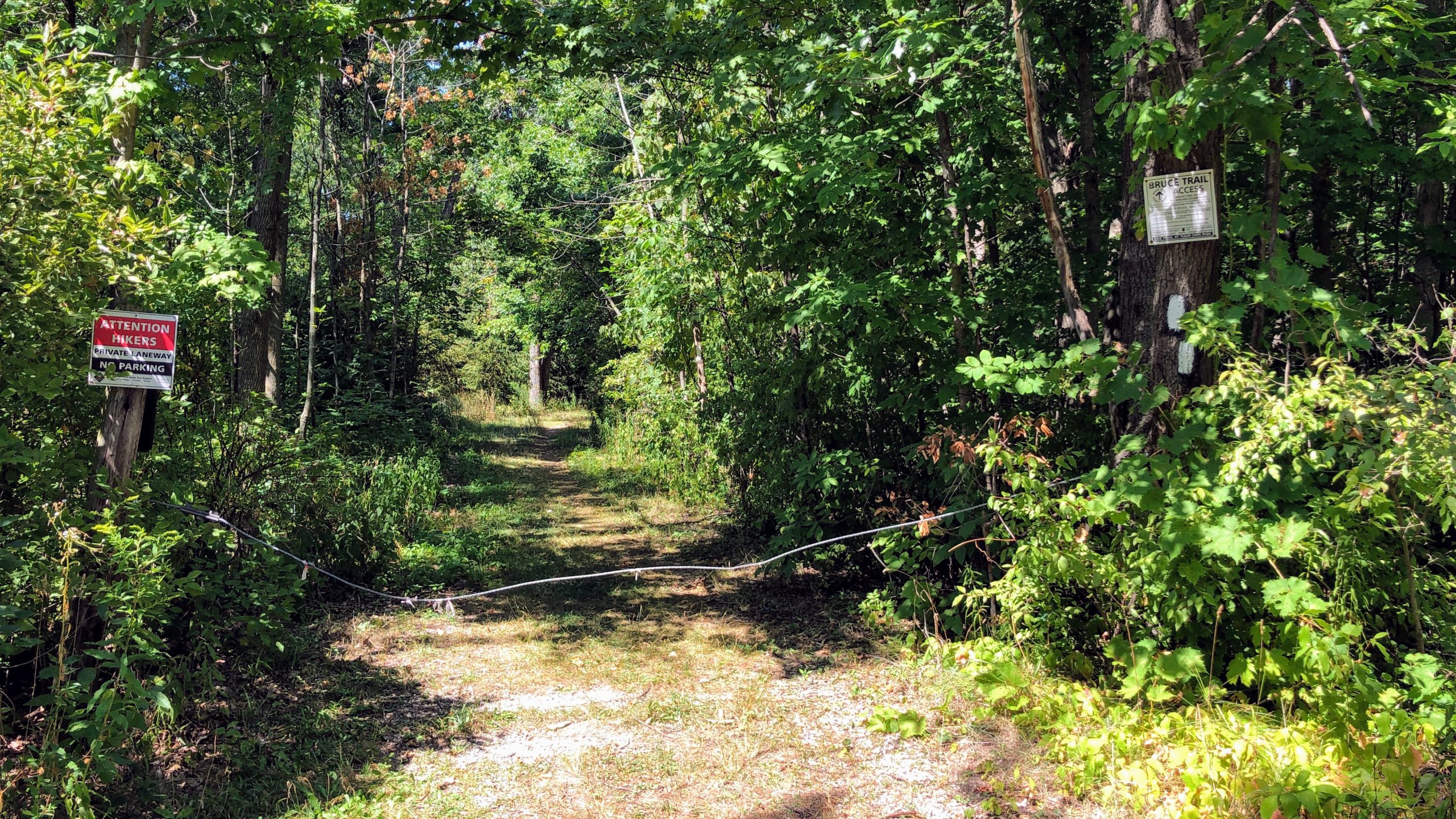 Bruce Trail bypass just before Jordan on the Cannonball 300