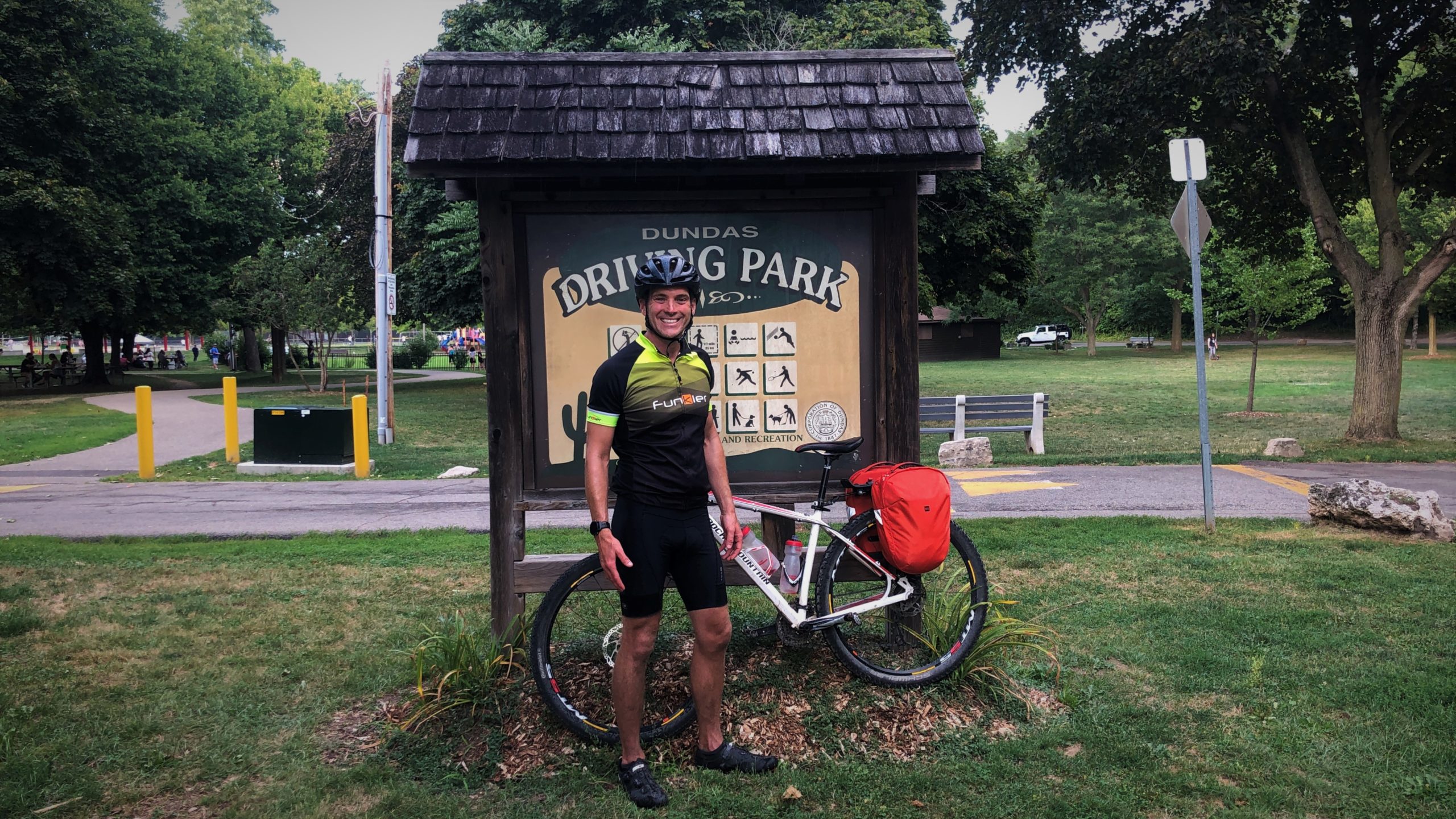 Cory Kawa, successfully finishing the Cannonball 300 Bikepacking Route