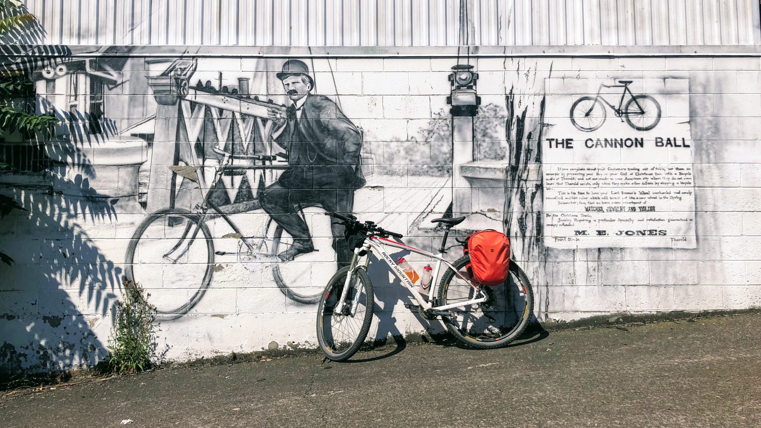 Cannonball 300 Mural in Thorold just off the Welland Canal