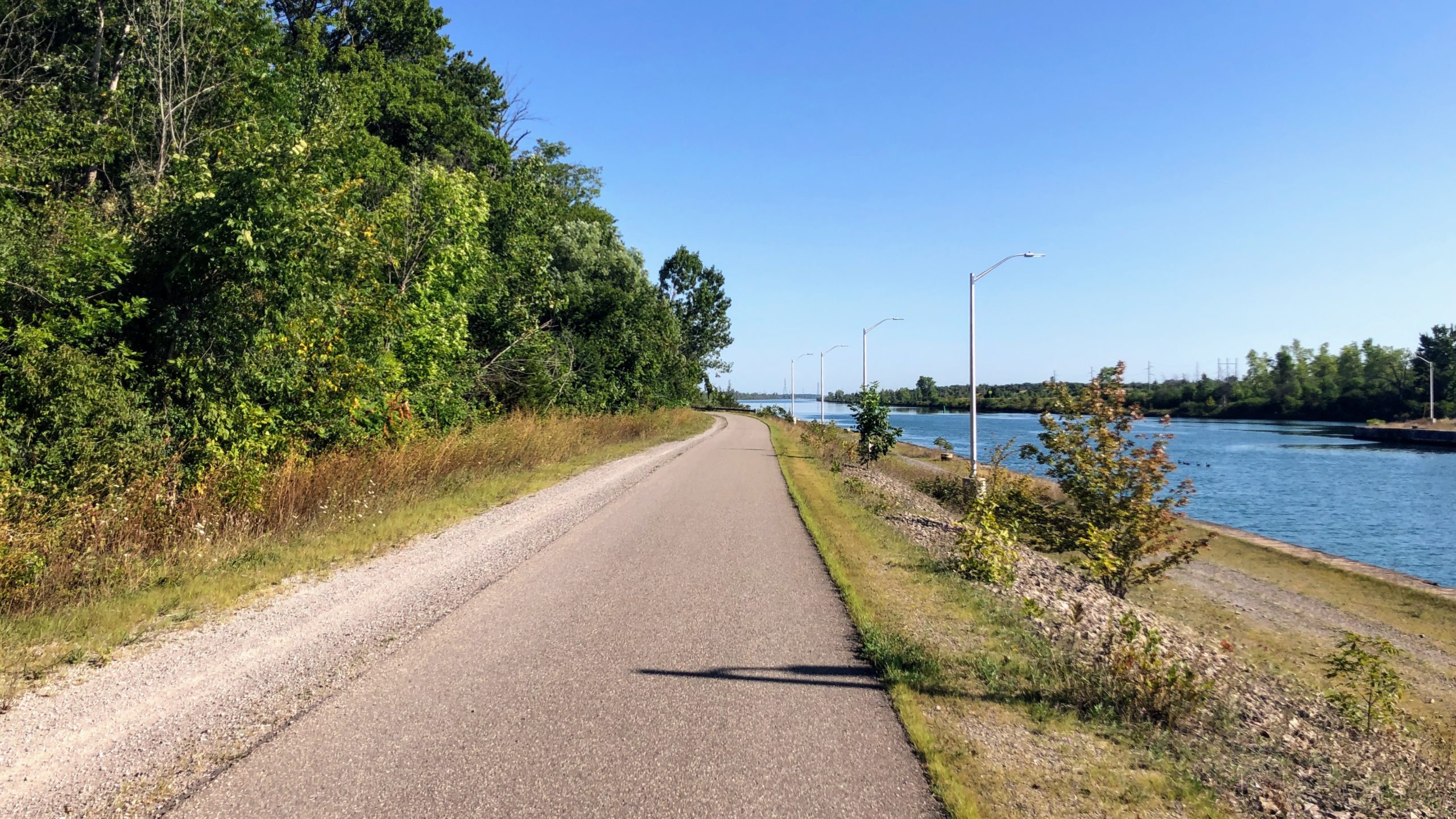 A typical section of trail along the Welland Canal.