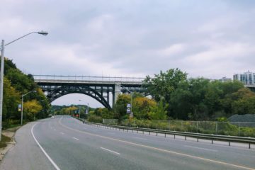 A picture of the view back to the Bloor Viaduct while running my Metric Marathon Long Run on Saturday October 10.