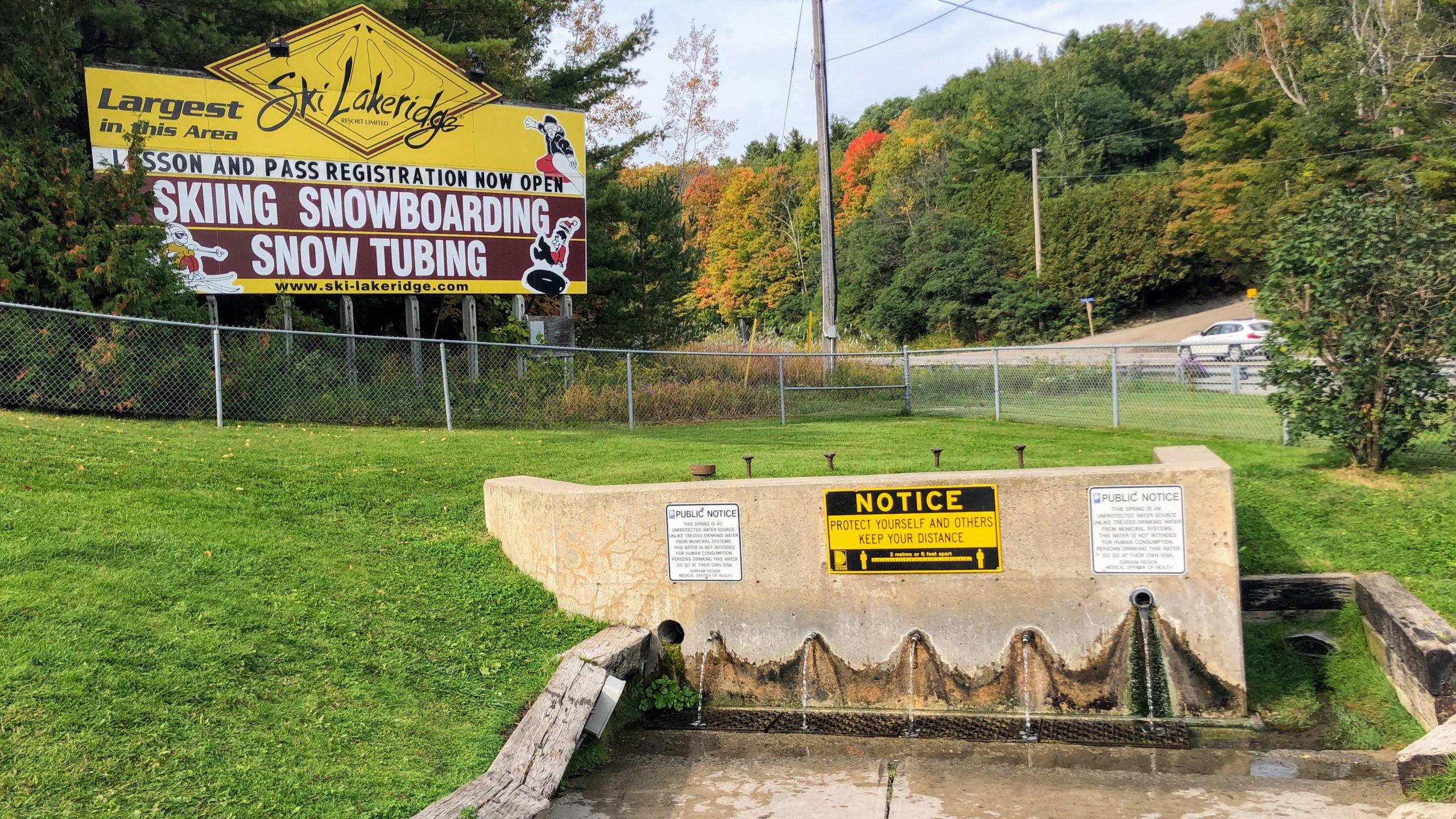 The natural springs at Chalk Lake Road and Lakeridge Road