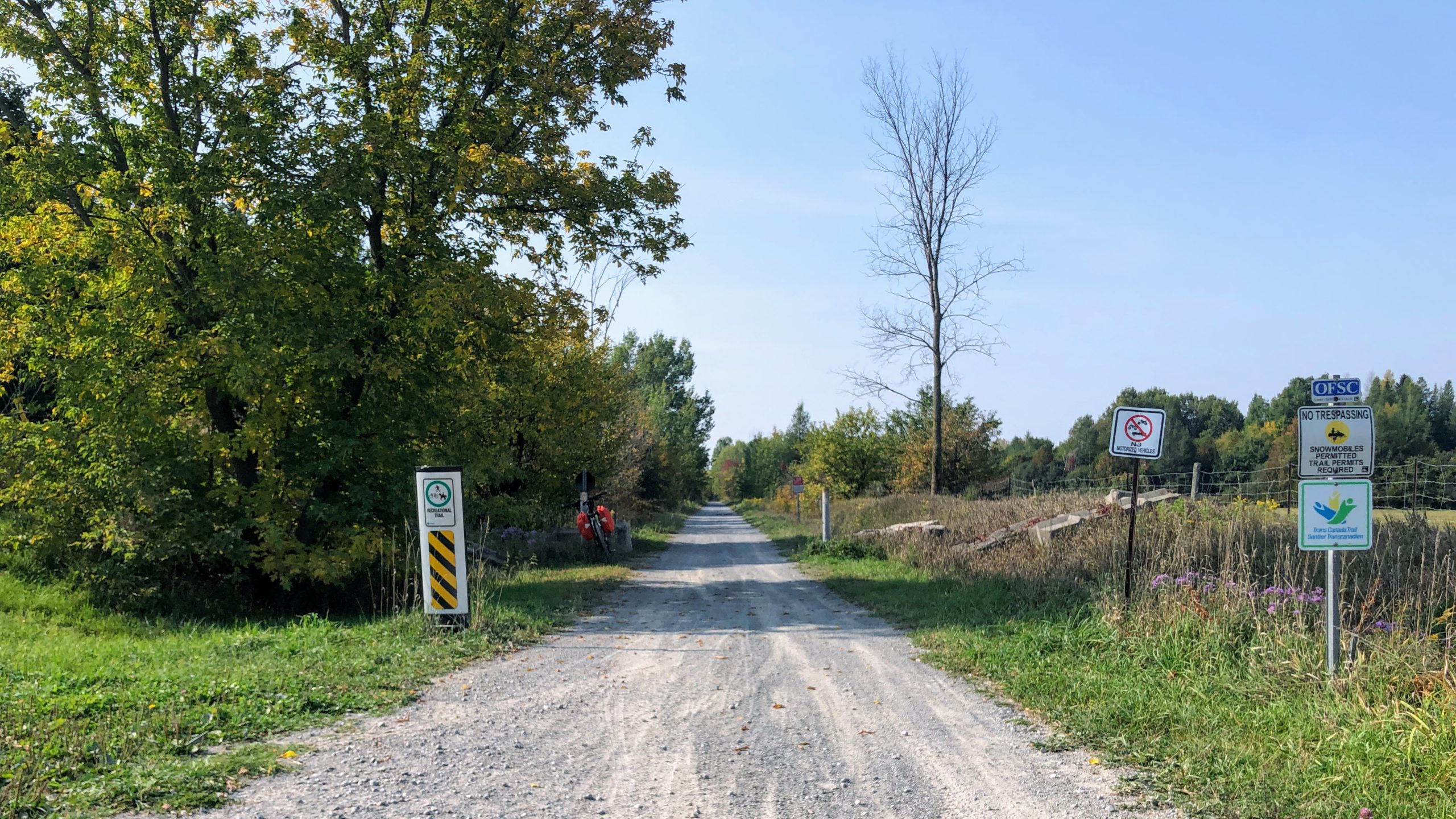 Turning onto the Trans Canada Trail and part 2 of the Durham Destroyer