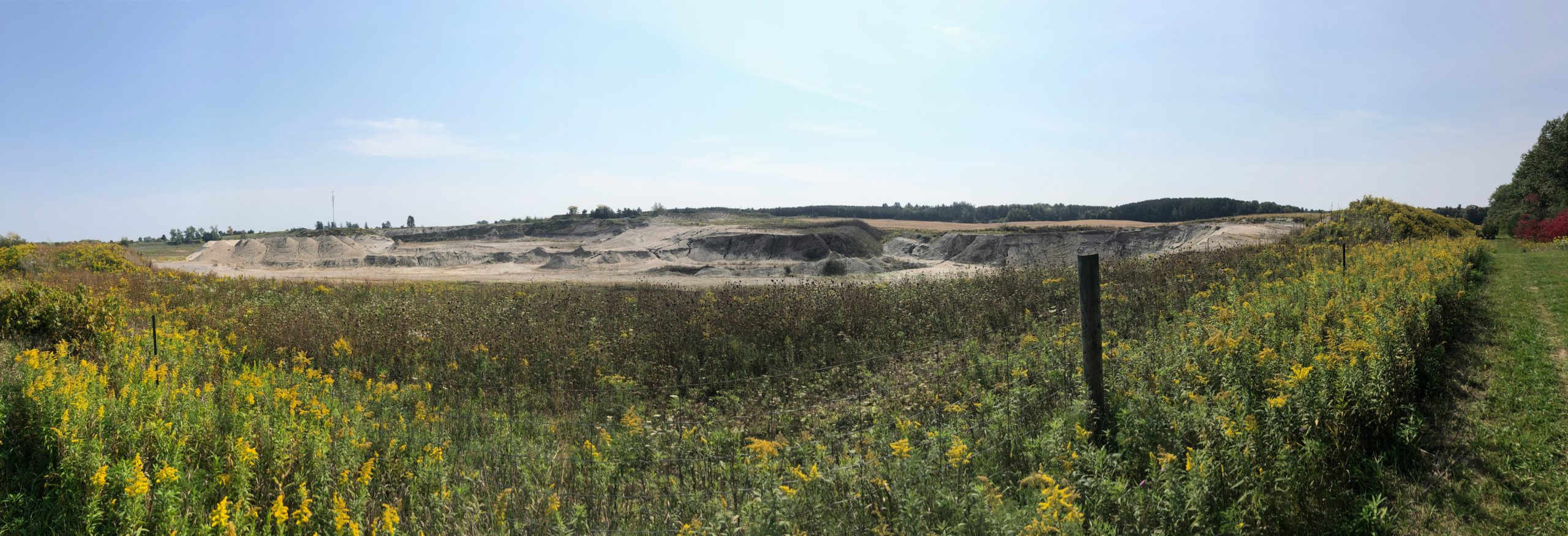 A view of a sand quarry outside Uxbridge, on the way into Durham Forest while riding the Durham Destroyer