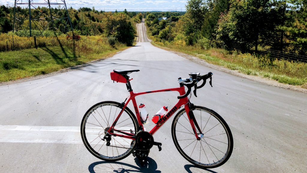 A cool looking gravel road climb I found near Puslinch Ontario on my Escarpment Ride