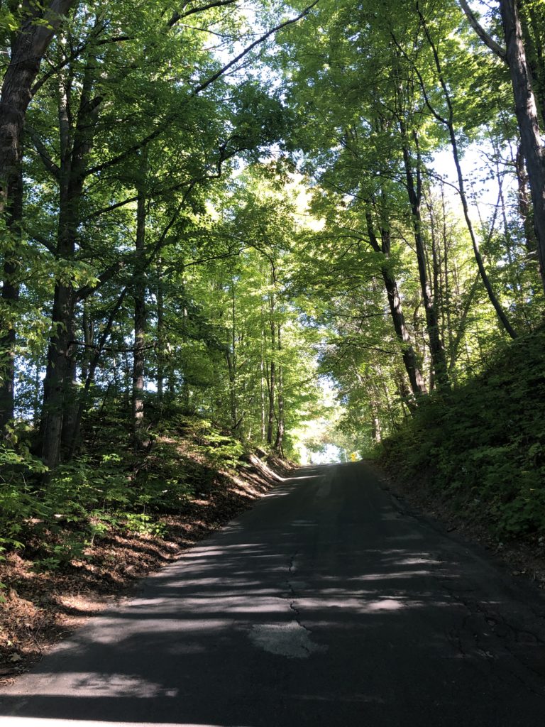 Escarpment ride, final push up Cedar Spring Road, and the finish of the first major climb of the day.