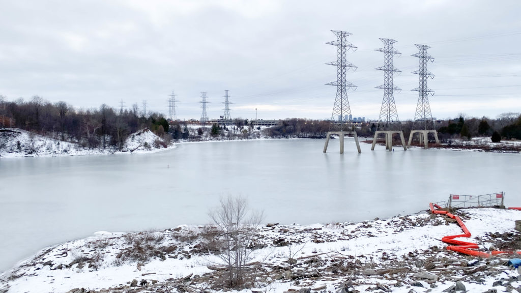 Iced Over G. Ross Lord Reservoir.