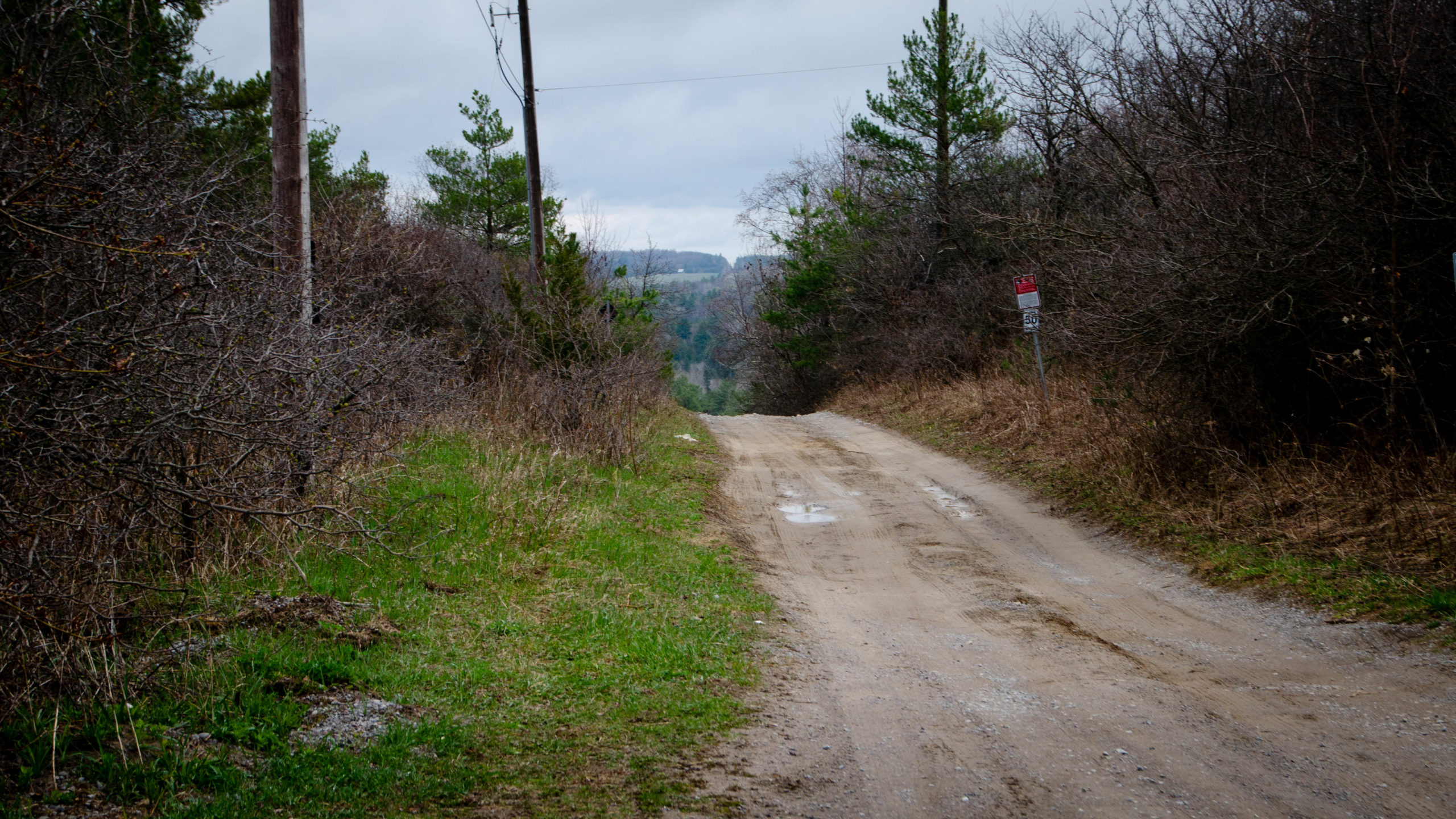 Looking back at the hell at was Ballyduff Rd, while riding the Tour of Scugog.