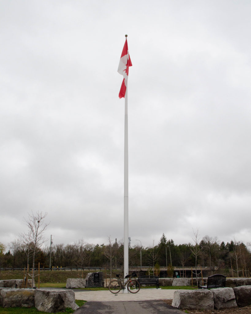 Massive Canadian Flag in Lindsay, Ontario.