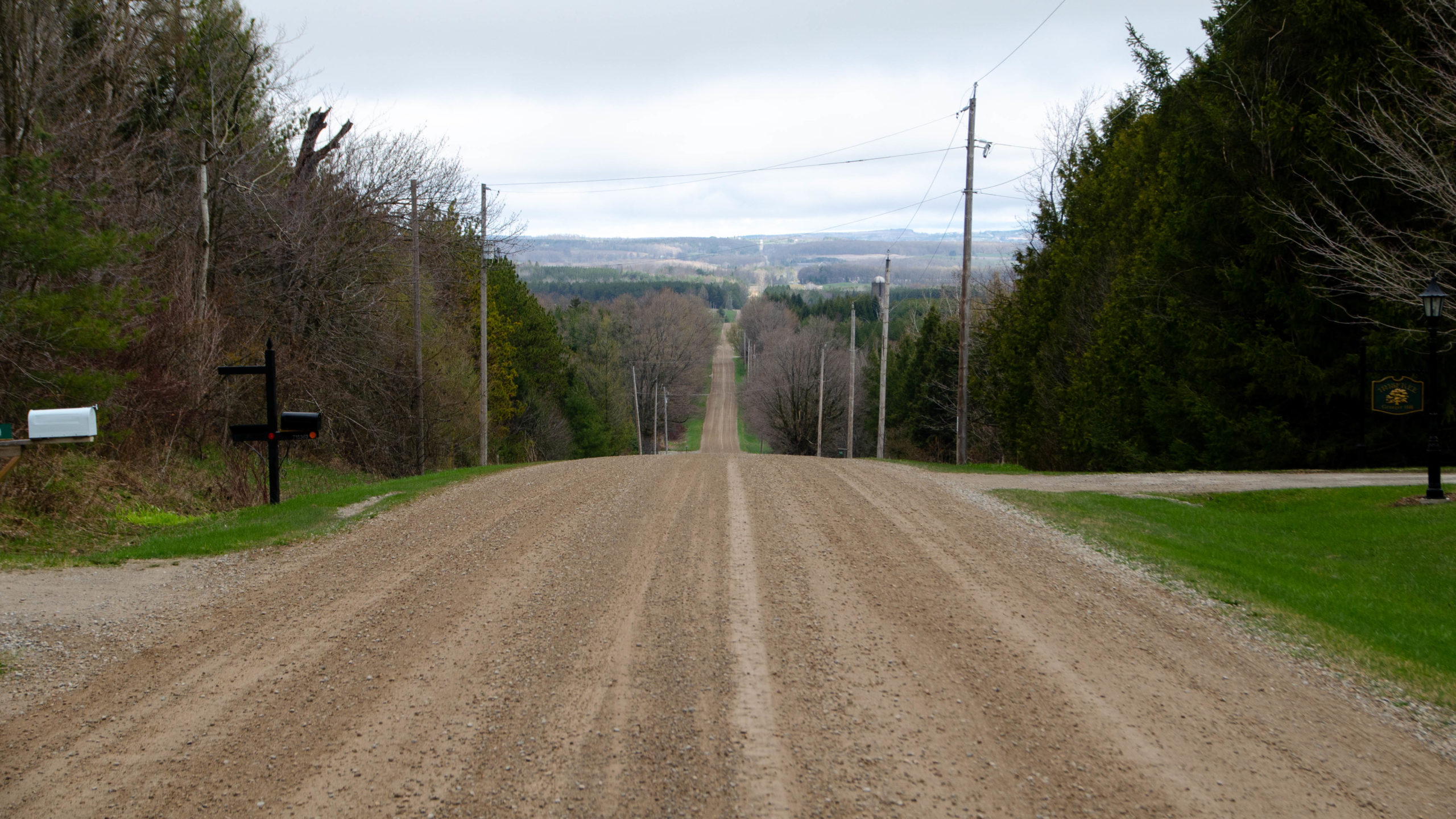 A Picture of the Beatuful Gravel Road Otherwise Known as 1st Line EHS.