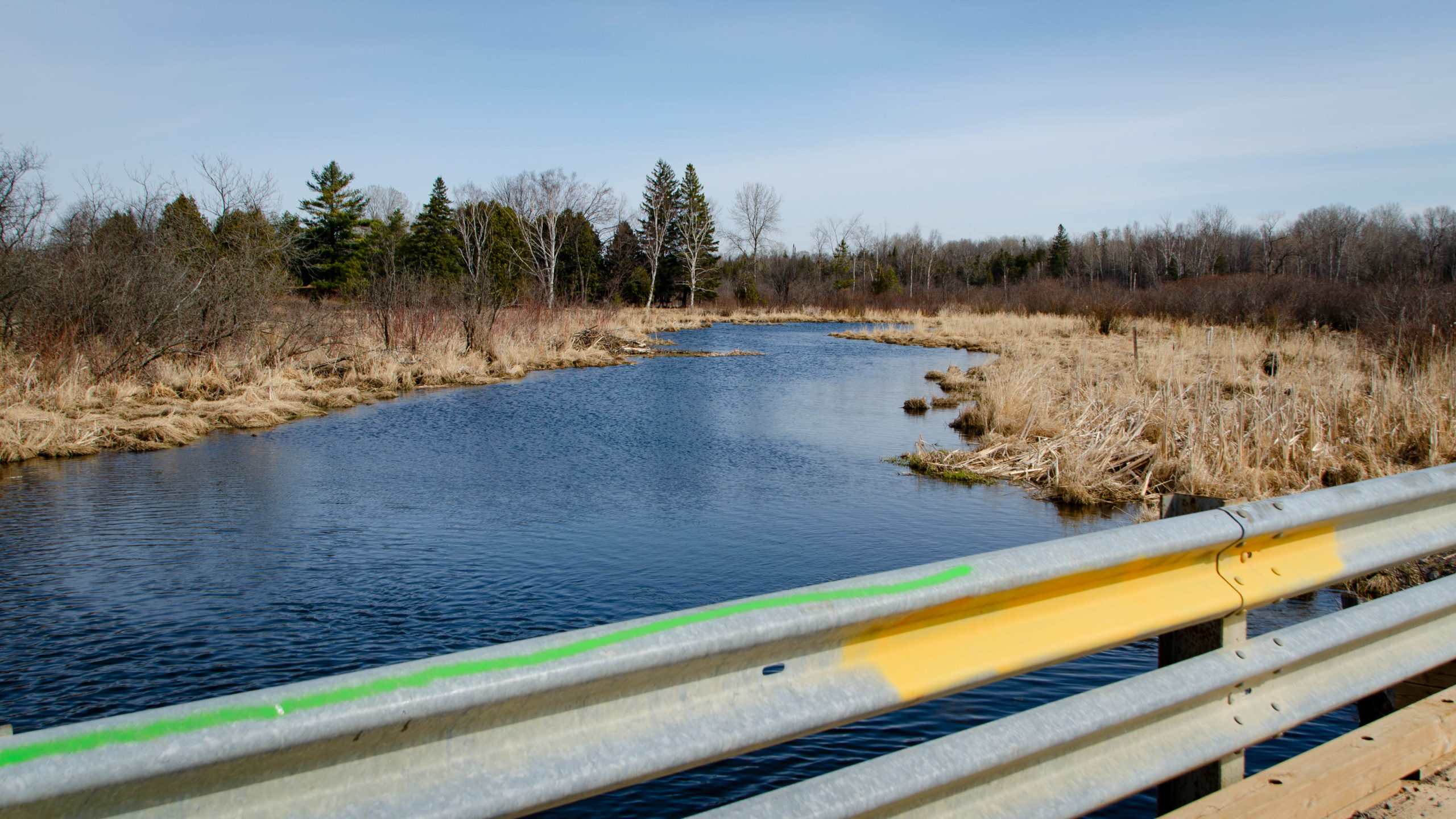 Photo of the beaver dam see on the Line 8 bridge, north of Port Perry, Durham Destroyer - The Rookie start.