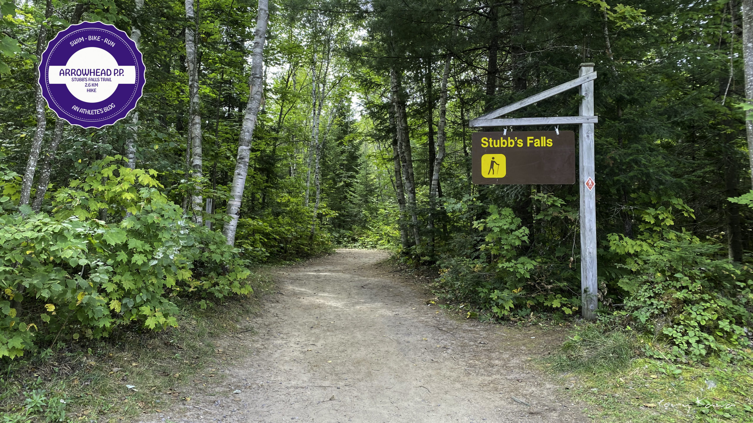 Entering the Stubbs Falls Hiking Trail