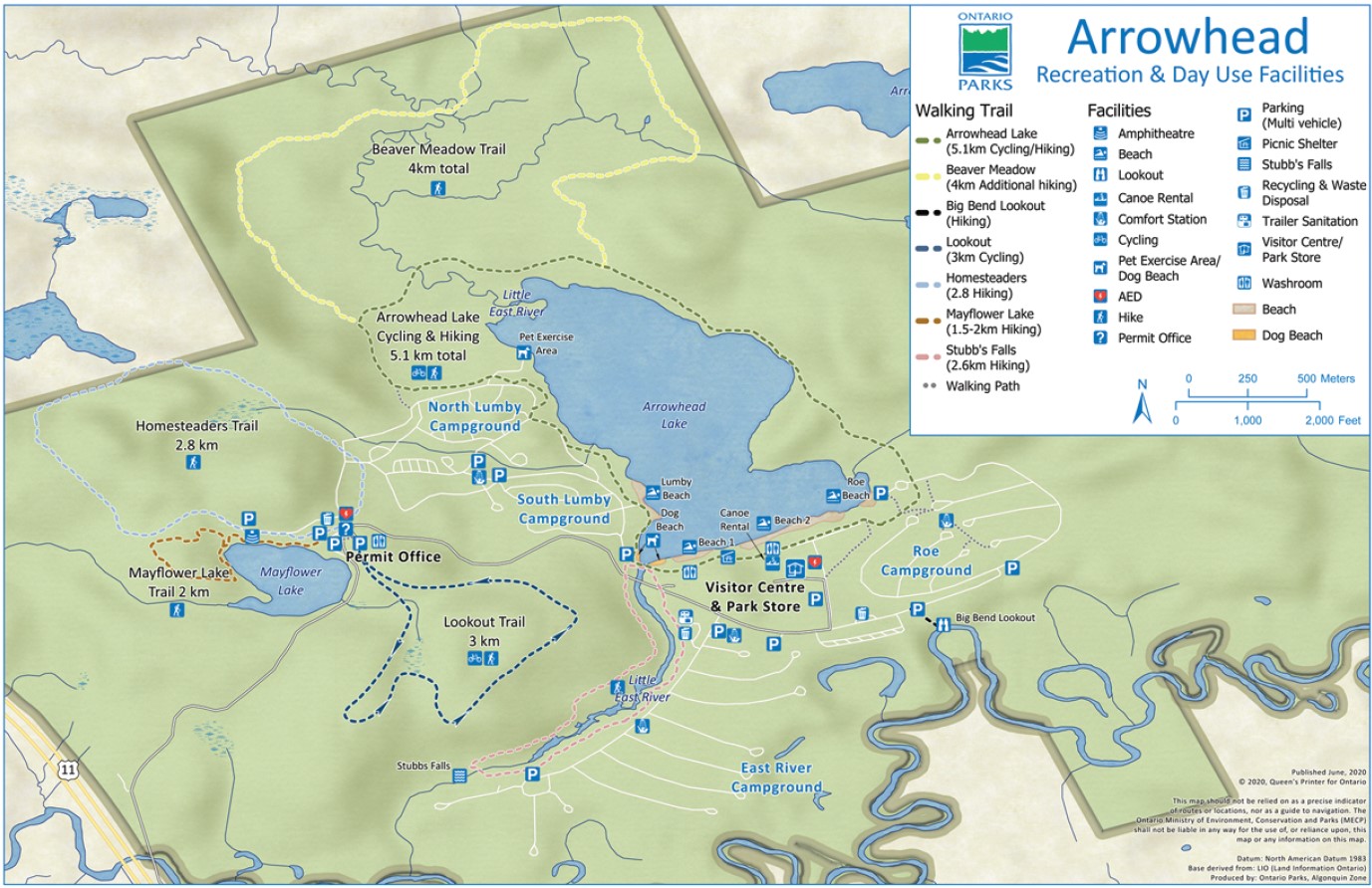 Arrowhead Summer Trail Map